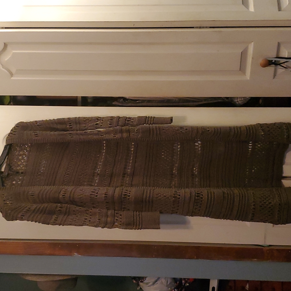Bcbg maxazria long cardigan green